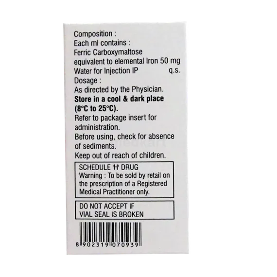 orofer fcm 500mg injection 10 ml